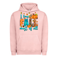 Pigment Salmon I love Fall most of all Urban Hoodie - RanaPortraitStore