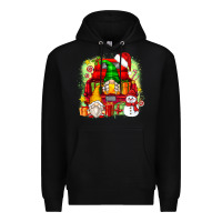 Black christmas gnome truck Premium Hoodie - Zillion Design Studio