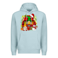 Blue Mist christmas gnome truck Premium Hoodie - Zillion Design Studio