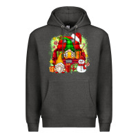 Charcoal Heather christmas gnome truck Premium Hoodie - Zillion Design Studio