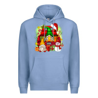 Colony Blue christmas gnome truck Premium Hoodie - Zillion Design Studio
