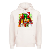 Pale Pink christmas gnome truck Premium Hoodie - Zillion Design Studio