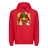 Red christmas gnome truck Premium Hoodie - Zillion Design Studio