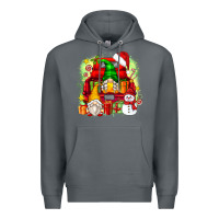 Rock christmas gnome truck Premium Hoodie - Zillion Design Studio