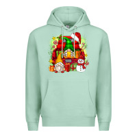 Seafoam christmas gnome truck Premium Hoodie - Zillion Design Studio