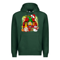 Sports Green christmas gnome truck Premium Hoodie - Zillion Design Studio