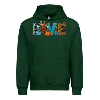 Forest Green Love Thanksgivings Turkey Urban Hoodie - RanaPortraitStore