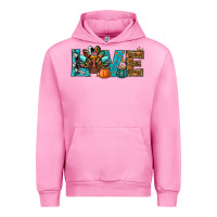 Fuchsia Pink Love Thanksgivings Turkey Urban Hoodie - RanaPortraitStore