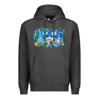 Charcoal Heather snowman gnome Premium Hoodie - Zillion Design Studio