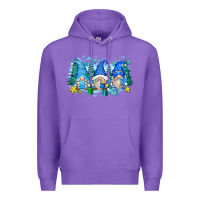 Purple snowman gnome Premium Hoodie - Zillion Design Studio