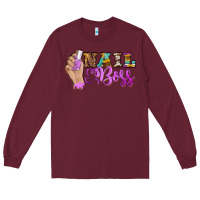 Burgundy nail boss Long Sleeve Tee - BarkalooDesign