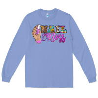 Colony Blue nail boss Long Sleeve Tee - BarkalooDesign