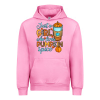 Fuchsia Pink Just a girl who loves pumpkin spice Urban Hoodie - RanaPortraitStore