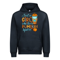 Navy Just a girl who loves pumpkin spice Urban Hoodie - RanaPortraitStore
