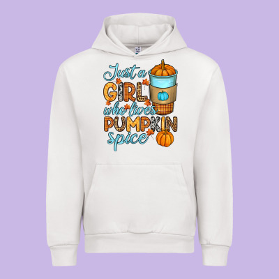 Just A Girl Who Loves Pumpkin Spice Urban Hoodie Designed By Ranaportraitstore