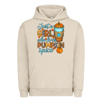 Pigment French Oak Just a girl who loves pumpkin spice Urban Hoodie - RanaPortraitStore