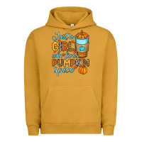 Pigment Peanut Butter Just a girl who loves pumpkin spice Urban Hoodie - RanaPortraitStore