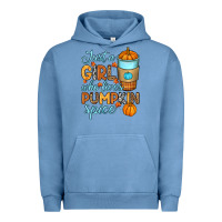 Pigment Pebble Blue Just a girl who loves pumpkin spice Urban Hoodie - RanaPortraitStore