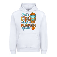 White Just a girl who loves pumpkin spice Urban Hoodie - RanaPortraitStore