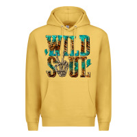 Antique Gold wild soul with skeleton hand Premium Hoodie - texasbilliewilder