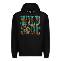 Black wild soul with skeleton hand Premium Hoodie - texasbilliewilder