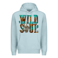 Blue Mist wild soul with skeleton hand Premium Hoodie - texasbilliewilder