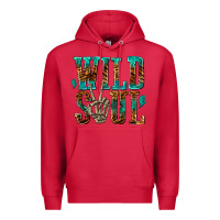 Cardinal wild soul with skeleton hand Premium Hoodie - texasbilliewilder