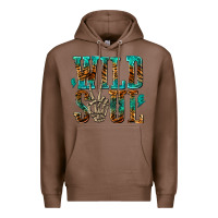 Chestnut wild soul with skeleton hand Premium Hoodie - texasbilliewilder