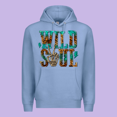 Premium Hoodie wild soul with skeleton hand