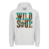 Dove Grey wild soul with skeleton hand Premium Hoodie - texasbilliewilder