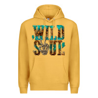 Mustard wild soul with skeleton hand Premium Hoodie - texasbilliewilder