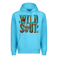 Ocean Blue wild soul with skeleton hand Premium Hoodie - texasbilliewilder