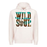 Pale Pink wild soul with skeleton hand Premium Hoodie - texasbilliewilder
