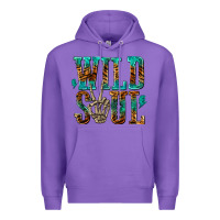 Purple wild soul with skeleton hand Premium Hoodie - texasbilliewilder