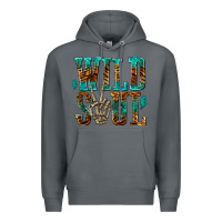 Rock wild soul with skeleton hand Premium Hoodie - texasbilliewilder