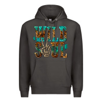 Smoke wild soul with skeleton hand Premium Hoodie - texasbilliewilder