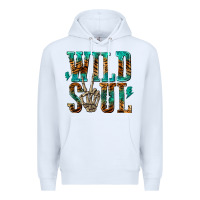 White wild soul with skeleton hand Premium Hoodie - texasbilliewilder