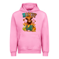 Fuchsia Pink Hay there Fall pumpkin heifer Urban Hoodie - RanaPortraitStore