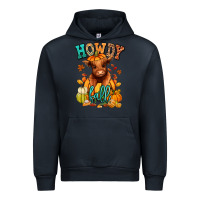 Navy Hay there Fall pumpkin heifer Urban Hoodie - RanaPortraitStore
