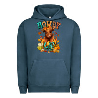 Pigment Midnight Navy Hay there Fall pumpkin heifer Urban Hoodie - RanaPortraitStore