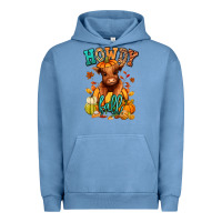 Pigment Pebble Blue Hay there Fall pumpkin heifer Urban Hoodie - RanaPortraitStore