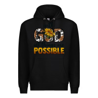 Black with god al things ara possible Premium Hoodie - texasbilliewilder