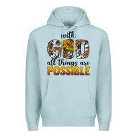 Blue Mist with god al things ara possible Premium Hoodie - texasbilliewilder