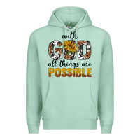 Seafoam with god al things ara possible Premium Hoodie - texasbilliewilder