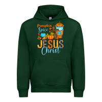Forest Green Pumpkin spice and Jesus Christ Urban Hoodie - RanaPortraitStore