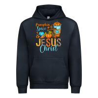 Navy Pumpkin spice and Jesus Christ Urban Hoodie - RanaPortraitStore
