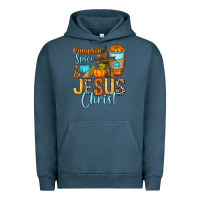 Pigment Midnight Navy Pumpkin spice and Jesus Christ Urban Hoodie - RanaPortraitStore
