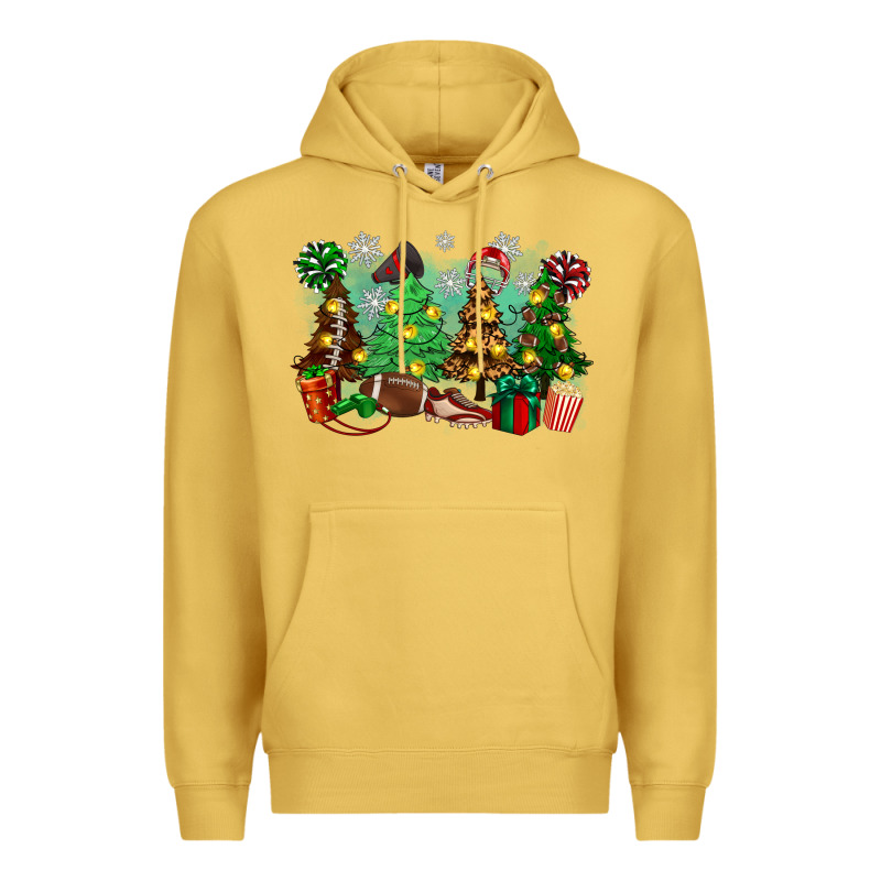 Christmas Trees With Football Premium Hoodie by Zillion Design Studio | Teevron