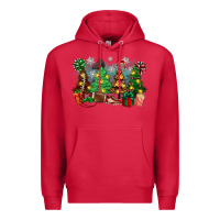 Cardinal christmas trees with football Premium Hoodie - Zillion Design Studio