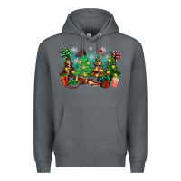 Rock christmas trees with football Premium Hoodie - Zillion Design Studio